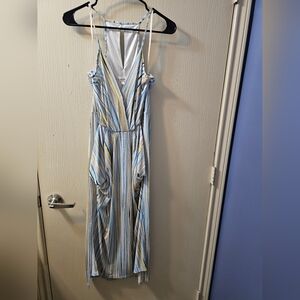 BCBGeneration Multicolor Striped Dress High-Low Sz M